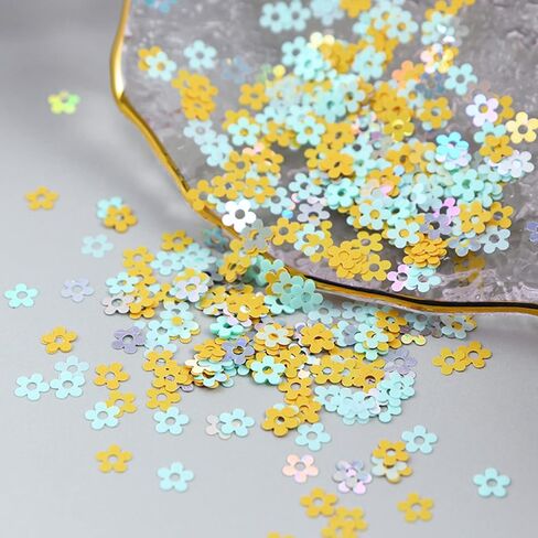 Shiny Flower Glitter Resin Fillings Micro Flakes Sequins Epoxy Resin Mold Fillers for DIYJewelry Making Nail Art Decors in Kuwait