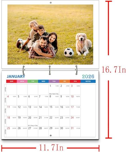 (Made in Chicago) Custom Personalized Photo Wall Calendar 2026 Print Your Photo Calendars &Customized Make Your Own Calendar For Home Office Party Birthday Christmas Gift in Saudi Arabia