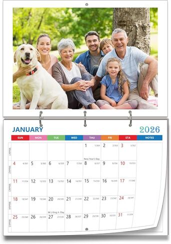 (Made in Chicago) Custom Personalized Photo Wall Calendar 2026 Print Your Photo Calendars &Customized Make Your Own Calendar For Home Office Party Birthday Christmas Gift in Saudi Arabia