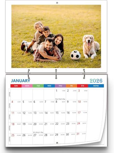 (Made in Chicago) Custom Personalized Photo Wall Calendar 2026 Print Your Photo Calendars &Customized Make Your Own Calendar For Home Office Party Birthday Christmas Gift in Saudi Arabia