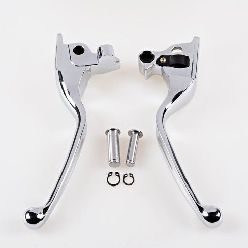Astra Depot Chrome Wide Blade Ergonomic Brake Clutch Hand Levers Fit 2008-2013 Harley Touring Trike in Kuwait