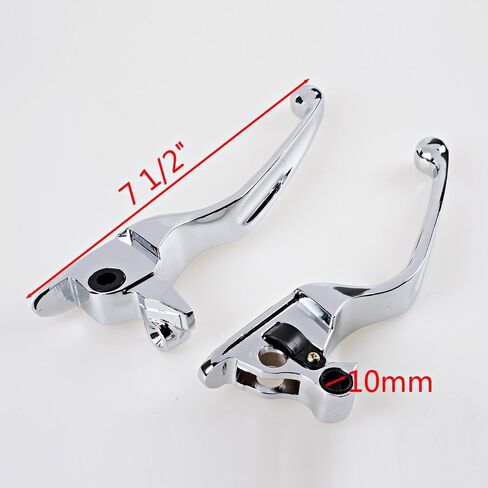 Astra Depot Chrome Wide Blade Ergonomic Brake Clutch Hand Levers Fit 2008-2013 Harley Touring Trike in Kuwait