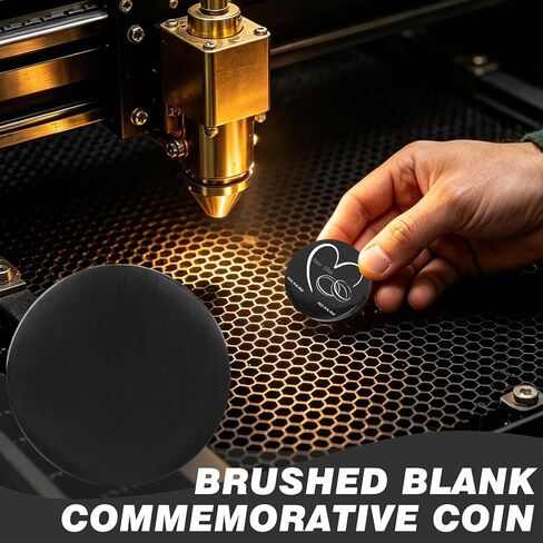 20Pcs Blank Challenge Coins 1-1/4" Black 304 Stainless Steel Coin Heavy Duty 0.08" Thick Blank Challenge Coins for Laser Engraving Metal Stamping DIY Crafts Custom Commemorative Collection in Saudi Arabia