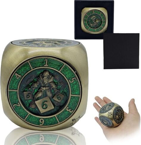 7 in 1 Unique Metal Cube D&D Dice Set, Unique Polyhedral Dice Spinner for Dungeons and Dragons, Cool Polyhedral Role Playing Game Dice, Fantasy Tabletop RPG Accessories (Cyan-Purple-Blue) in Saudi Arabia