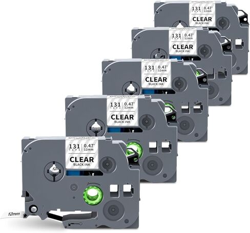 5-Pack TZe-231 TZ 12mm 0.47 Laminated White Compatible for Brother TZe231 TZ-231 TZe-231 1/2 Inch Label Tape Refills for P Touch Label Maker PT-D220 H100 D210 D400 D410 D600 PTD610BT, Black on White in Saudi Arabia