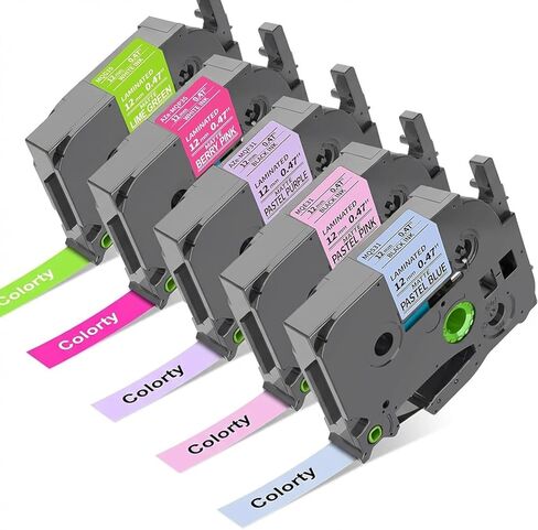 Replace for Brother Label Maker Tape TZe TZ 12mm 0.47 Laminated White Tape TZe-231 Compatible with P-Touch 1/2" Black on White TZE231 for PT-D220 D210 H110 D200 D400 1280 D610BT Ptouch Refills, 5-Pack in Saudi Arabia