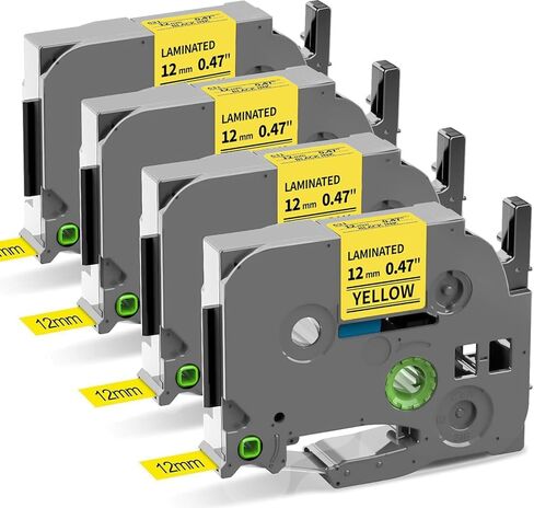 Replace for Brother Label Maker Tape TZe TZ 12mm 0.47 Laminated White Tape TZe-231 Compatible with P-Touch 1/2" Black on White TZE231 for PT-D220 D210 H110 D200 D400 1280 D610BT Ptouch Refills, 5-Pack in Saudi Arabia