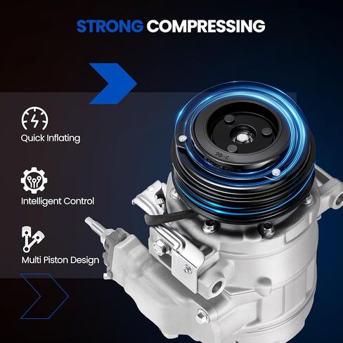 198358 Air Conditioning A/C Compressor with Clutch Compatible with Ford Explorer Flex Taurus Police Interceptor Sedan 2013-2019, Compatible with Lincoln MKS MKT MKZ 2013-2016 in Kuwait