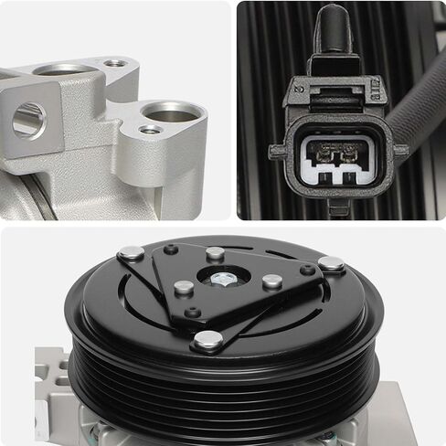 ضاغط مكيف هواء AISIN AFTERMARKET ACCN-00663 - متوافق مع Nissan Altima 2013-2018 2.5L - مع أخدود 6 بكرات، مع قابض in Kuwait