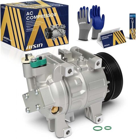 ضاغط مكيف هواء AISIN AFTERMARKET ACCN-00663 - متوافق مع Nissan Altima 2013-2018 2.5L - مع أخدود 6 بكرات، مع قابض in Kuwait