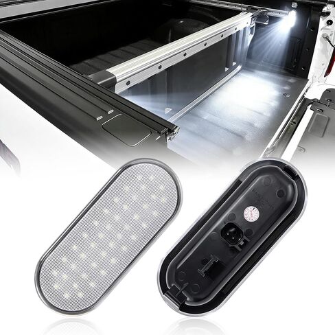 أضواء سرير شاحنة LED لفورد F150 2015-2024 لفورد F150 رابتور F250 F350 التقاطات فائقة التحمل 17-24، 6000K أبيض LED مصابيح منطقة سرير البضائع الخلفية FL3Z13A756A/JL3Z13A756A IP67 2 قطعة in Kuwait