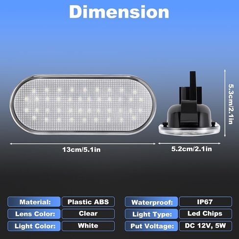 أضواء سرير شاحنة LED لفورد F150 2015-2024 لفورد F150 رابتور F250 F350 التقاطات فائقة التحمل 17-24، 6000K أبيض LED مصابيح منطقة سرير البضائع الخلفية FL3Z13A756A/JL3Z13A756A IP67 2 قطعة in Kuwait