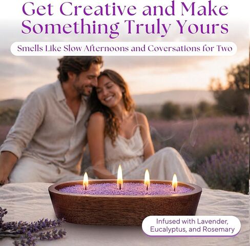 LILY LADUE Sand Candle Refill Kit - 1Lb/16Oz Lavender Scented Aroma Beads, Purple Pearled Candles Sand and Wicks (24) Without Holder, Decorative Reusable Powder Pearls Bulk Wax Pearls, Refillable Set in Saudi Arabia