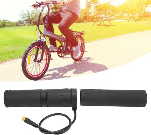 Yosoo Health Gear Electric Bike Half Rotation Throttle Grip, Rubber Electric Dirt Bike Half Split Throttle for 22.2mm Handlebars in Kuwait