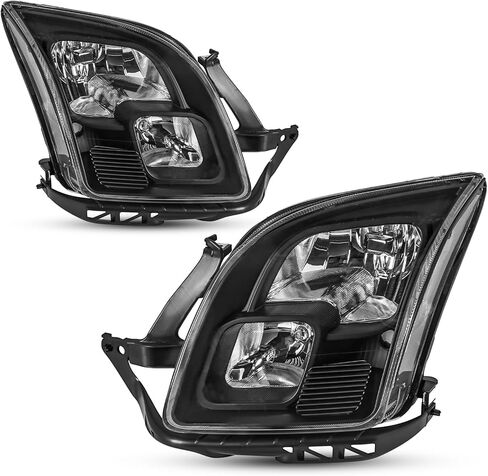 مناسب لاستبدال مجموعة المصابيح الأمامية Ford Fusion لعام 2006 2007 2008 2009 متوافق مع 06 07 08 09 مجموعة مصابيح رأس Fusion للسائق والراكب، غطاء أسود شفاف in Kuwait