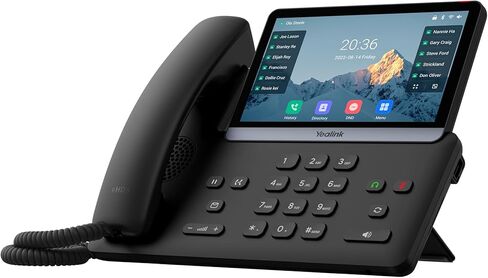 Yealink SIP-T87W - 1301227 - هاتف Wi-Fi IP - 16 حساب SIP - شاشة لمس متعددة النقاط ملونة مقاس 7 بوصة - منفذ جيجابت إيثرنت مزدوج، PoE، محول الطاقة غير متضمن (متجدد) in Kuwait