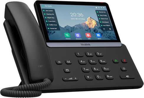 Yealink SIP-T87W - 1301227 - هاتف Wi-Fi IP - 16 حساب SIP - شاشة لمس متعددة النقاط ملونة مقاس 7 بوصة - منفذ جيجابت إيثرنت مزدوج، PoE، محول الطاقة غير متضمن (متجدد) in Kuwait