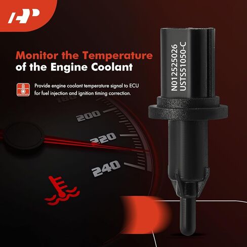 A-Premium Engine Coolant Temperature Sensor [2 Pins] Compatible with Honda CR-V 2002-2006, Civic 2001-2005, Accord 2003-2004, Fit 2007-2008, Element 2003-2006, S2000 2006-2009 & Acura MDX, TSX, RSX in Kuwait