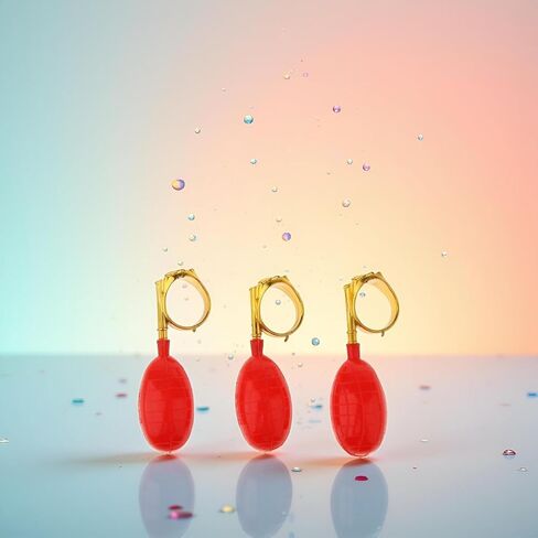 3Pcs Red Water Squirt Ring Reusable Prank Spray Set for April Fools/Gag Gifts, Outdoor Summer Fun, Practical Joke Props, Pool Party Favors in Saudi Arabia