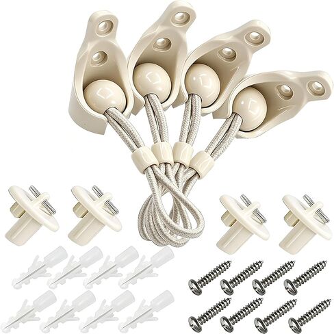 Sunshade Shade Hardware Bungee kit and End Cap Coolaroo Replacement Part for Coolaroo Outdoor Roller Shade Rollershade Part coolaroo Shades Replacement Parts (Beige, Cordless Bracket 1 Set) in Saudi Arabia