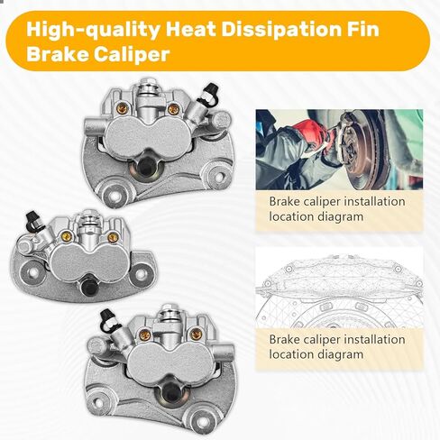 Rear & Front Left Right Brake Caliper Compatible with Can-Am Commander 800 800R 1000 1000R (2011-2020) Max 800R 1000 1000R (2016-2018) Replaces# 705600872 705600679 705600678 in Saudi Arabia
