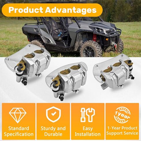 Rear & Front Left Right Brake Caliper Compatible with Can-Am Commander 800 800R 1000 1000R (2011-2020) Max 800R 1000 1000R (2016-2018) Replaces# 705600872 705600679 705600678 in Saudi Arabia