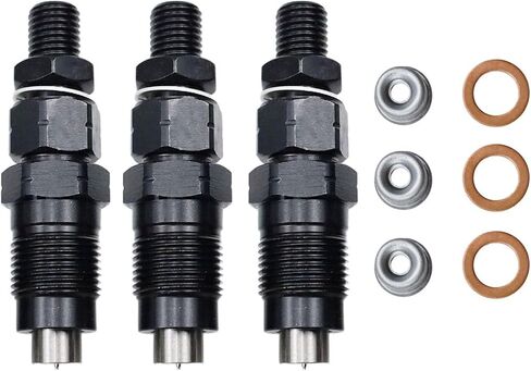 3PCS D722 D782 D902 Fuel Injector Set w/washer kit for Kubota GF1800E G2160 G2160 BX1830D BX2350D BX2230D BX24D ZD1011 ZD1021 ZD221 ZD323 G1700 U15, 16001-53002 16001-53000 H1600-53000 in Saudi Arabia