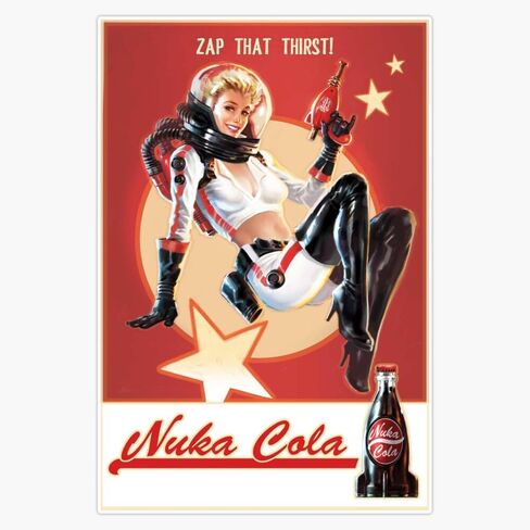 Nuka Cola Zap That Thirst 5" Removable Magnetic Bumper Sticker | Heavy-Duty Vehicle Magnet in Kuwait
