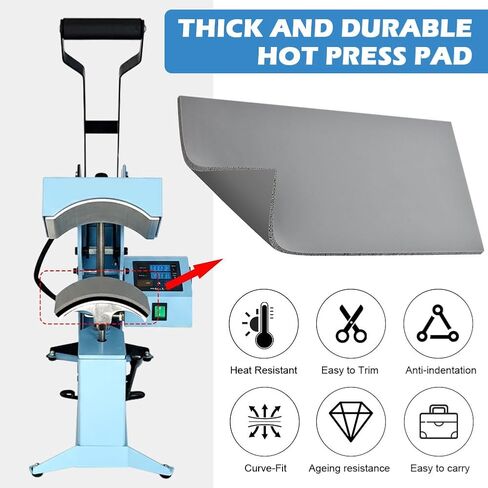 3 Pcs Silicone Heat Press Pads with HEA t Tape,4" x 8" HEA-t Press Mat Heat-Resistant Double Sided Use for Hats, Sleeves & Small Items HTV Transfer Vinyl DIY Projects in Saudi Arabia