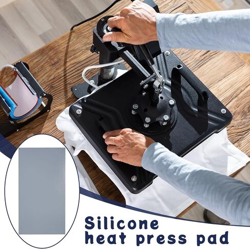 8 Pieces 8 x 4 Inch Silicone Heat Press Mat 0.12 Inch Thick Foam Press Cover Pad Accessories for HTV Heat Transfer Vinyl in Saudi Arabia