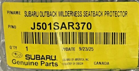 سوبارو 2026 Outback Wilderness غطاء المقعد الخلفي الخلفي حامي J501SAR370 OEM أصلي in Kuwait