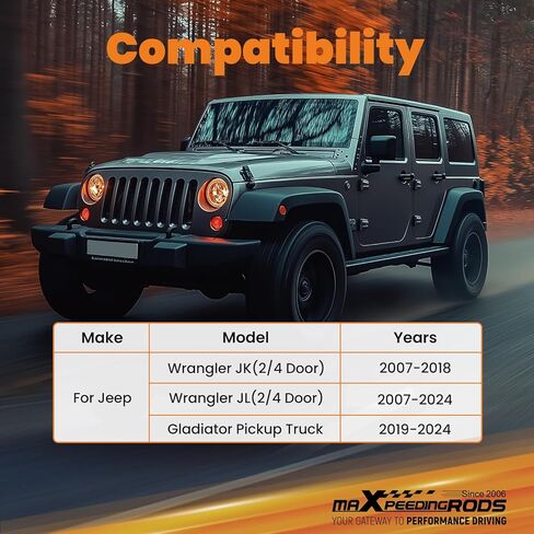maXpeedingrods 1" Front Leveling Spacer Kit for Jeep Wrangler JK/JL/Gladiator Pickup 2007-2025, Lift Kit in Kuwait