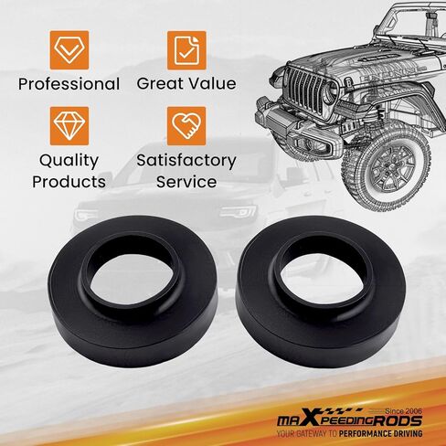 maXpeedingrods 1" Front Leveling Spacer Kit for Jeep Wrangler JK/JL/Gladiator Pickup 2007-2025, Lift Kit in Kuwait