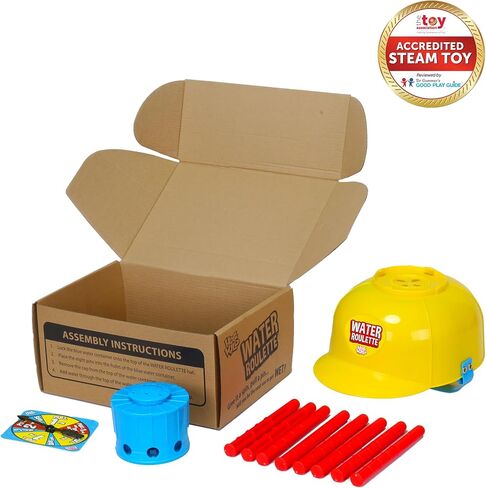 Zing Hog Wild Water Roulette Game: The Ultimate Suspense-Filled Water Challenge – Hilarious Fun Family Party Game with Adjustable Helmet, Rods, and Spinner – Kids and Adults - Ages 8 and Up in Kuwait