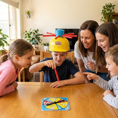 Zing Hog Wild Water Roulette Game: The Ultimate Suspense-Filled Water Challenge – Hilarious Fun Family Party Game with Adjustable Helmet, Rods, and Spinner – Kids and Adults - Ages 8 and Up in Kuwait
