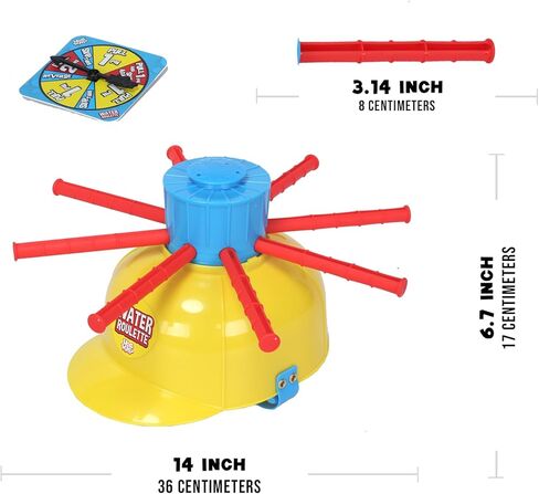 Zing Hog Wild Water Roulette Game: The Ultimate Suspense-Filled Water Challenge – Hilarious Fun Family Party Game with Adjustable Helmet, Rods, and Spinner – Kids and Adults - Ages 8 and Up in Kuwait