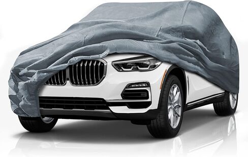 غطاء سيارة من 5 طبقات لسيارة BMW X6 2008-2024 SUV بأربعة أبواب شبه مخصصة للتلوث والغبار والشمس والثلج والمطر والبرد حماية من جميع الأحوال الجوية، قابل للتنفس in Kuwait
