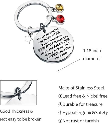 WSNANG Movie Fans Gift You are Braver Stronger Smarter Than You Think Keychain in Saudi Arabia