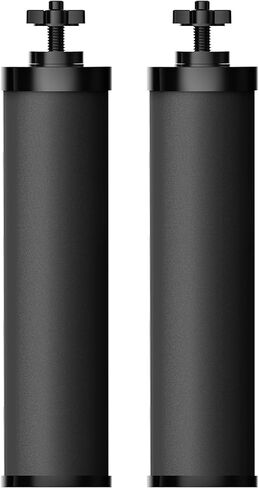 فلتر مياه معتمد من AQUACREST NSF/ANSI 42&372، بديل لنظام تصفية المياه Berkey® Gravity، عناصر تنقية Berkey® Black، عبوة من قطعتين in Kuwait