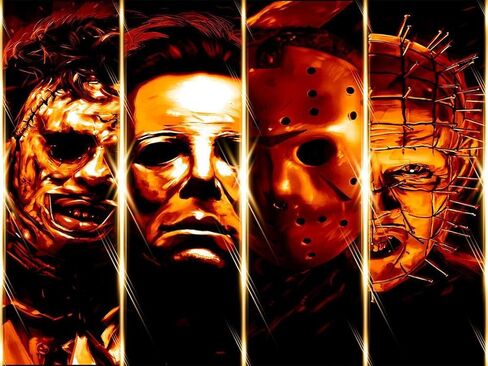 MBNTJHT Halloween Diamond Painting Kits for Adult Beginners,5D Full Round Drill Diamond Art Kits for Adults,DIY Horror Movie Gem Art Painting Kit Crafts for Home Wall Decor 12x16 Inch. in Saudi Arabia