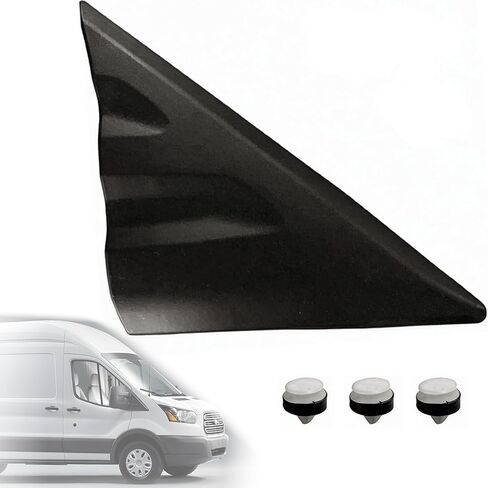 Right Side Exterior Fender Trim Upper Molding & Clips A Pillar Mirror Corner Molding Compatible with Ford Transit-150 Transit-250 Transit-350 Transit-350HD 2015-2021 Replace CK4Z16004CA in Saudi Arabia