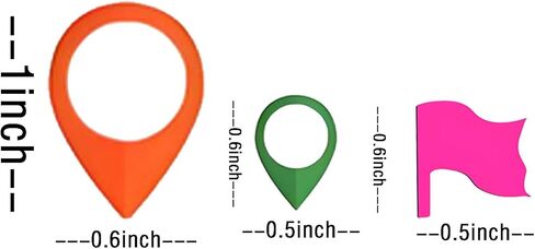 180 Pcs Colors Map Pointer Vinyl Sticker Location Stickers Self Adhesive Map Indicator Labels for Handmade Projects Marking Camping Adventure Sites Travel Destinations in Saudi Arabia