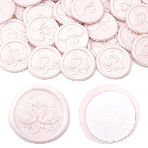 Swan Wax Seal Stickers,30Pcs Self Adhesive Envelope Seal Stickers,Great for Invitations,Envelopes,Greeting Cards,Gift Wrappings,Valentine's Day in Saudi Arabia