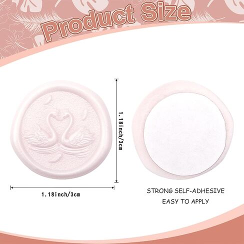 Swan Wax Seal Stickers,30Pcs Self Adhesive Envelope Seal Stickers,Great for Invitations,Envelopes,Greeting Cards,Gift Wrappings,Valentine's Day in Saudi Arabia