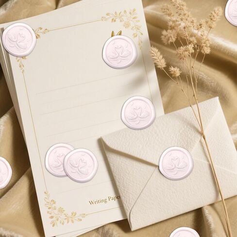 Swan Wax Seal Stickers,30Pcs Self Adhesive Envelope Seal Stickers,Great for Invitations,Envelopes,Greeting Cards,Gift Wrappings,Valentine's Day in Saudi Arabia