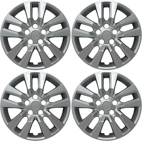 Hubcap Replacement for Nissan Altima 2013-2018, 16-inch Premium Wheel Cover, Silver, (Set of 4) in Saudi Arabia