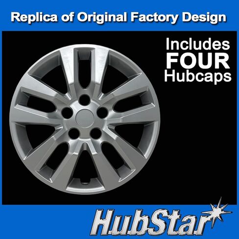 Hubcap Replacement for Nissan Altima 2013-2018, 16-inch Premium Wheel Cover, Silver, (Set of 4) in Saudi Arabia