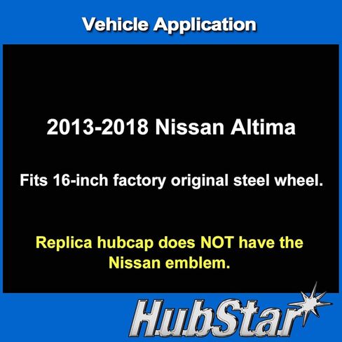 Hubcap Replacement for Nissan Altima 2013-2018, 16-inch Premium Wheel Cover, Silver, (Set of 4) in Saudi Arabia