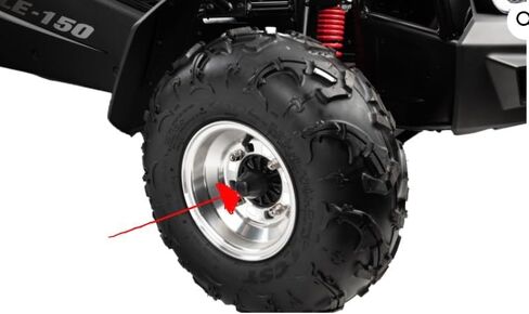Qty 4 Hub Dust Cover for Front and Rear Axle Hubs - Heavy Duty Durable Protective Rubber Cap Replacement 4-Wheeler Accessories for Hammerhead and Trailmaster Off-Road Vehicles in Saudi Arabia
