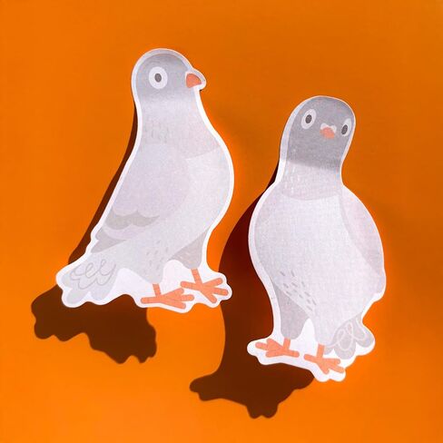 ملاحظات لاصقة أصلية من Fred Messenger Pigeons - مجموعة من 2 مفكرة حمامة تحتوي كل منها على 75 ورقة - لوازم مكتبية ممتعة وعملية، رائعة للكتاب وسكان المدينة ومحبي القرطاسية in Kuwait